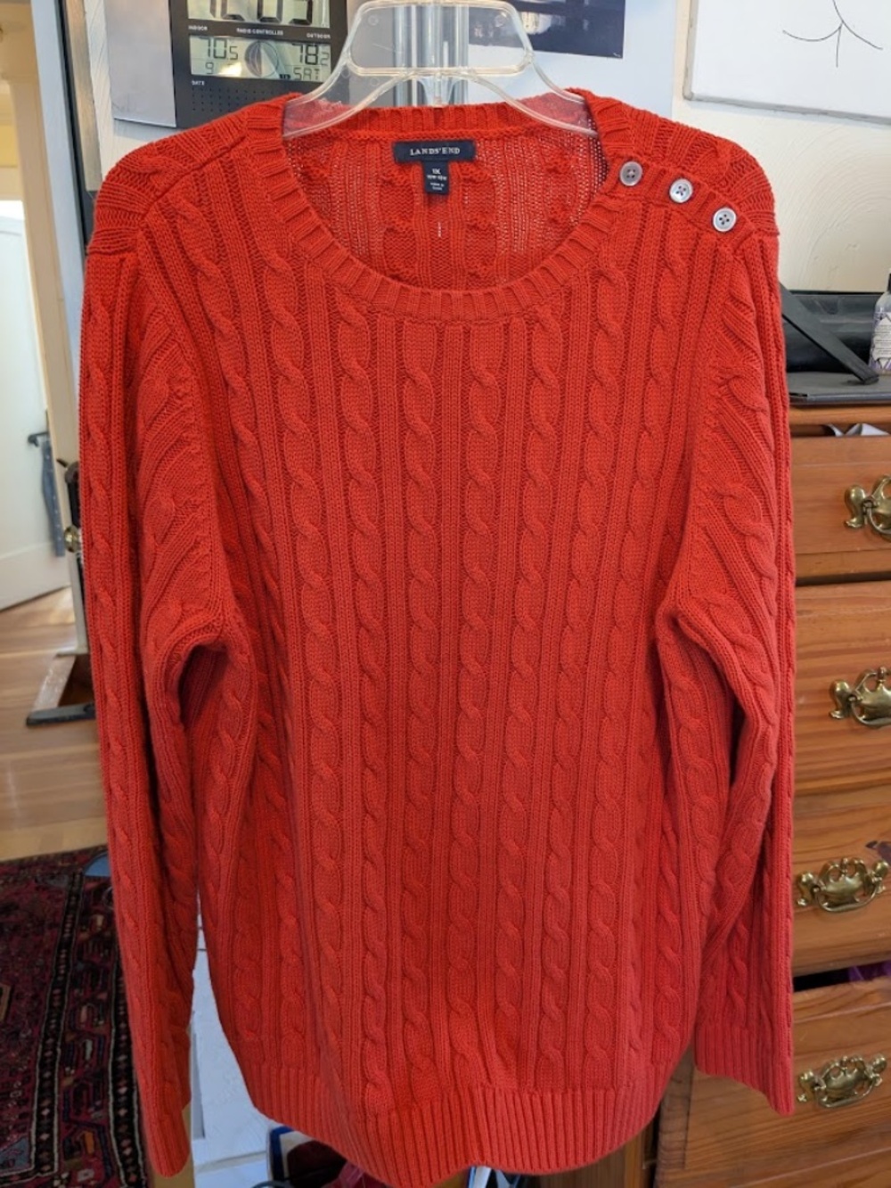 Land's End Drifter Cable Knit Sweater, Women's 1x